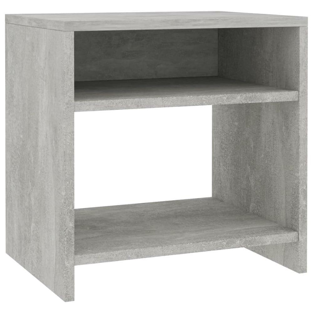 Vidaxl Nočný stolík betónovo-sivý 40x30x40 cm drevotrieska